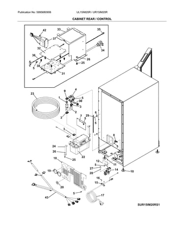 Cabinet rear/control