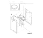 Electrolux EW28BS87SS0 controls & ice dispenser diagram