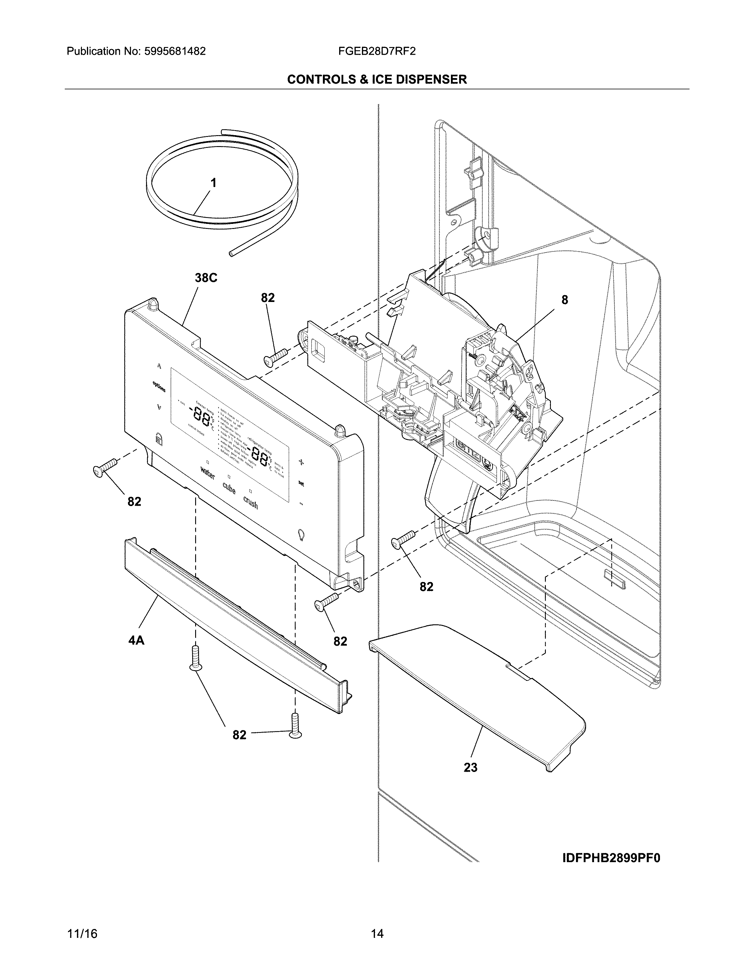 CONTROLS & ICE DISPENSER