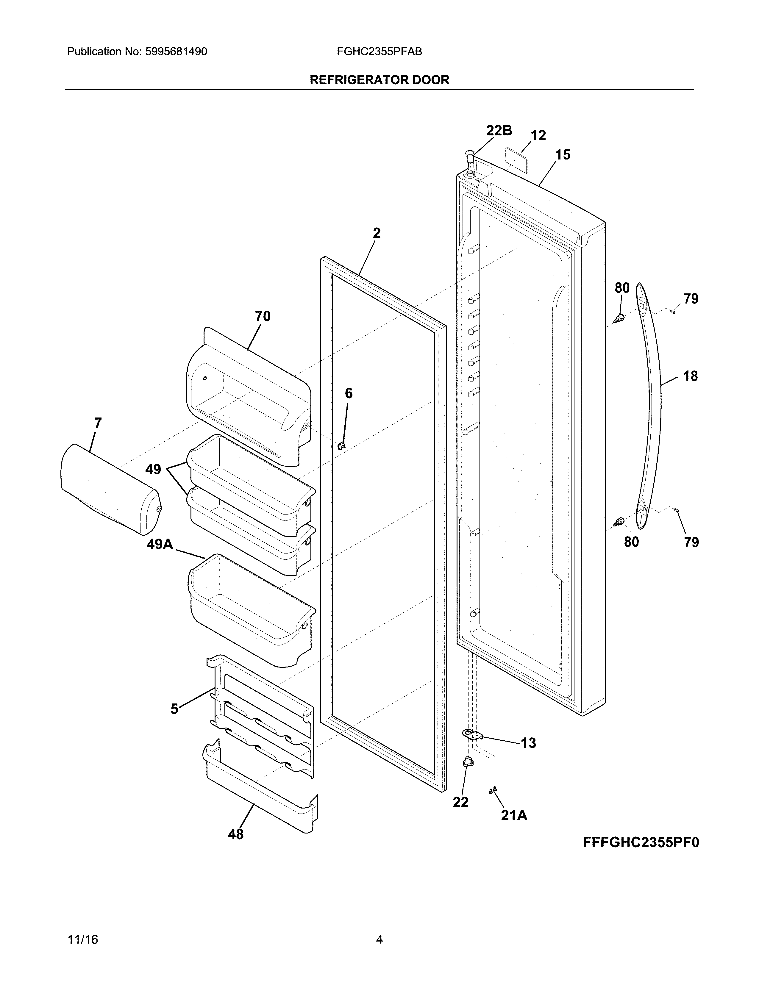 Refrigerator door