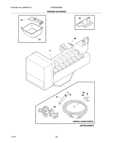 Freezer ice maker