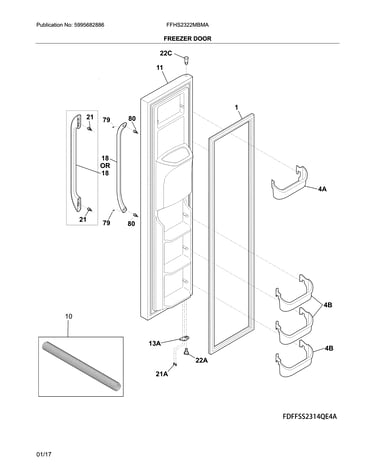 Freezer door