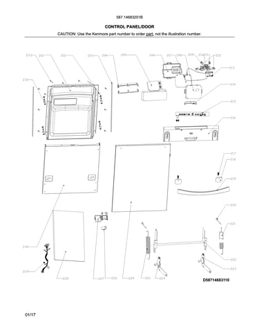 Control panel/door