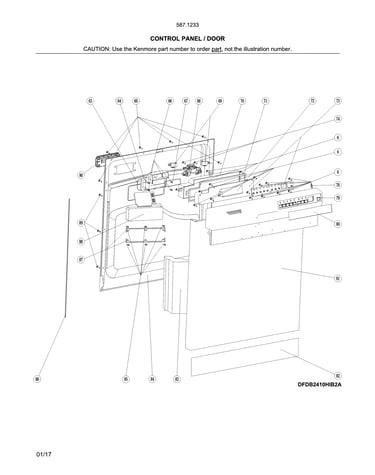 Control panel/door