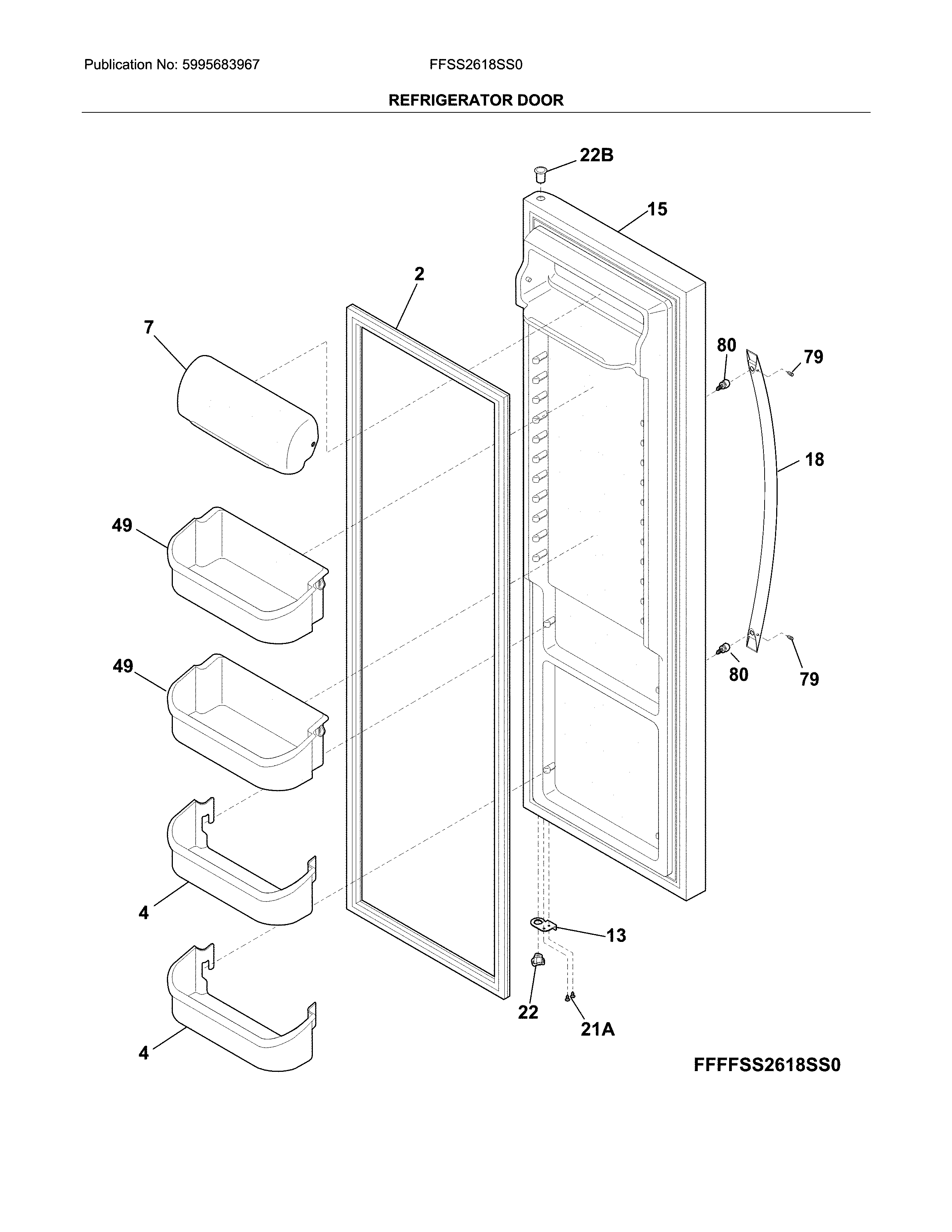Refrigerator door