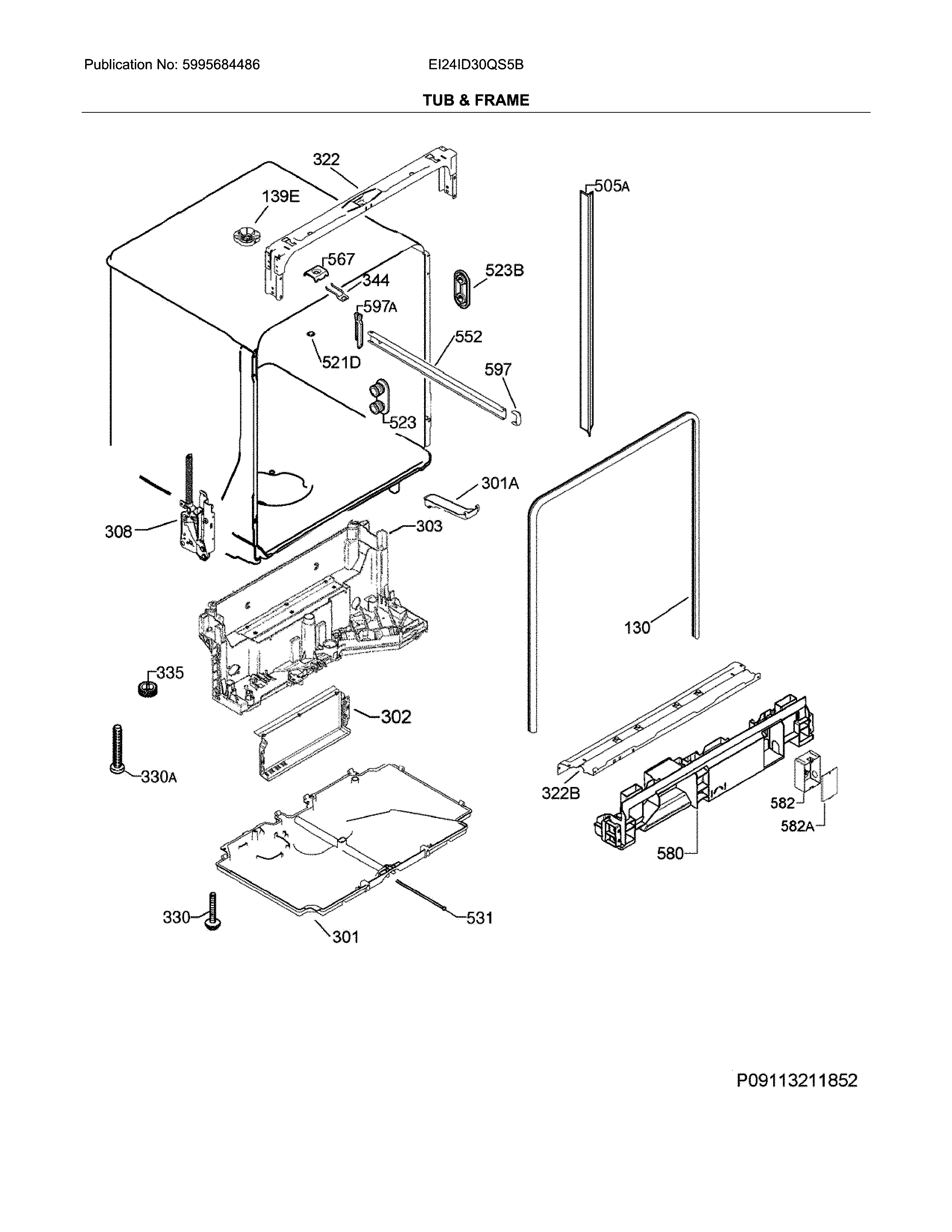 Tub & frame