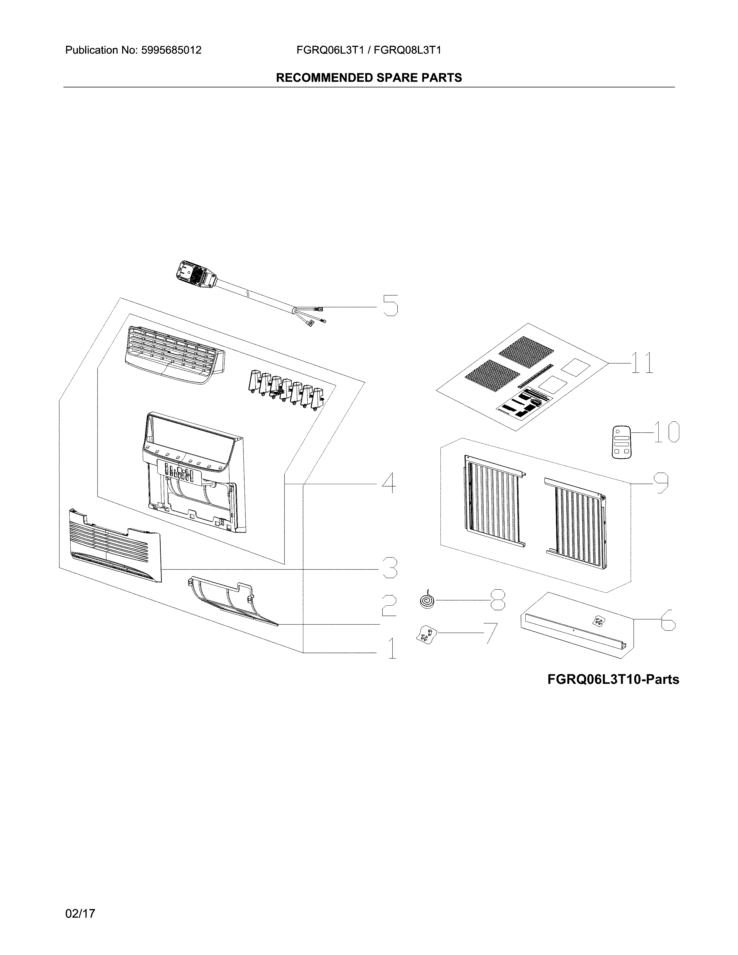 RECOMMENDED SPARE PARTS