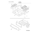 Crosley CRG3485QSF top/drawer diagram