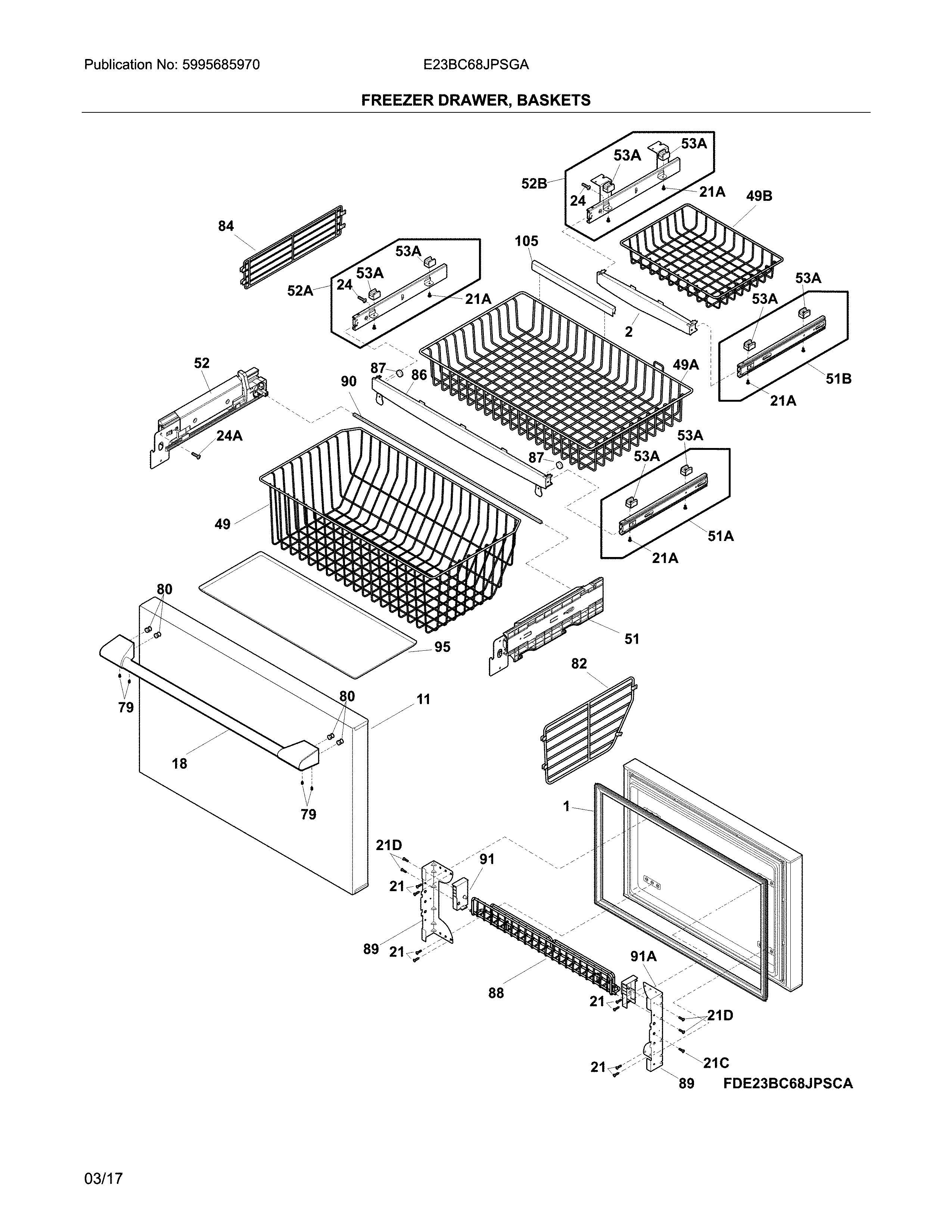 Freezer door