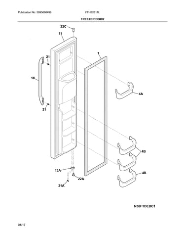 Freezer door