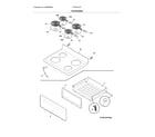 Frigidaire FFEF3016TWA top/drawer diagram