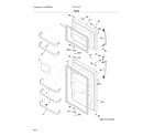 Frigidaire FFHT1814TW0 door diagram