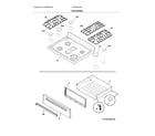 Frigidaire LFGF3054TDA top/drawer diagram