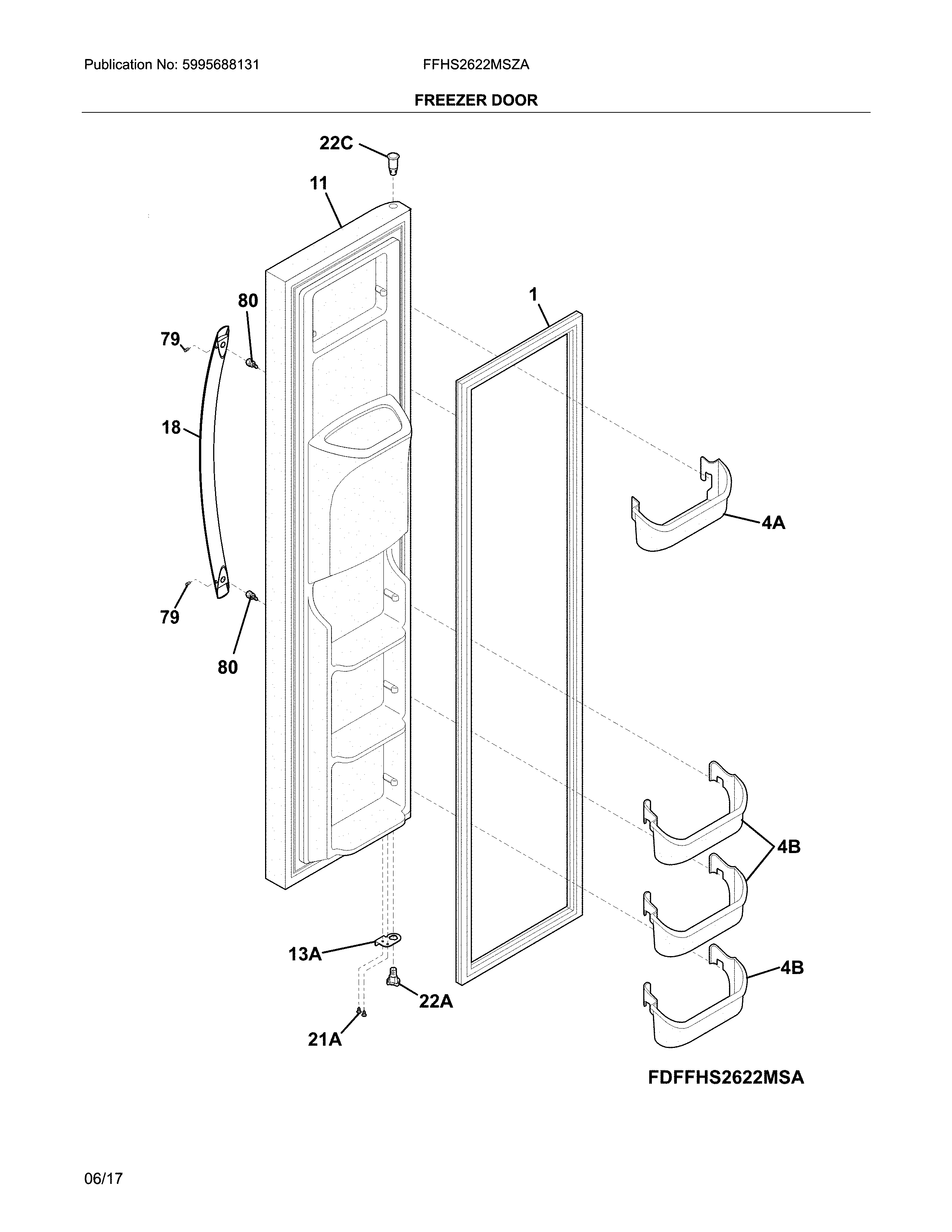 Freezer door