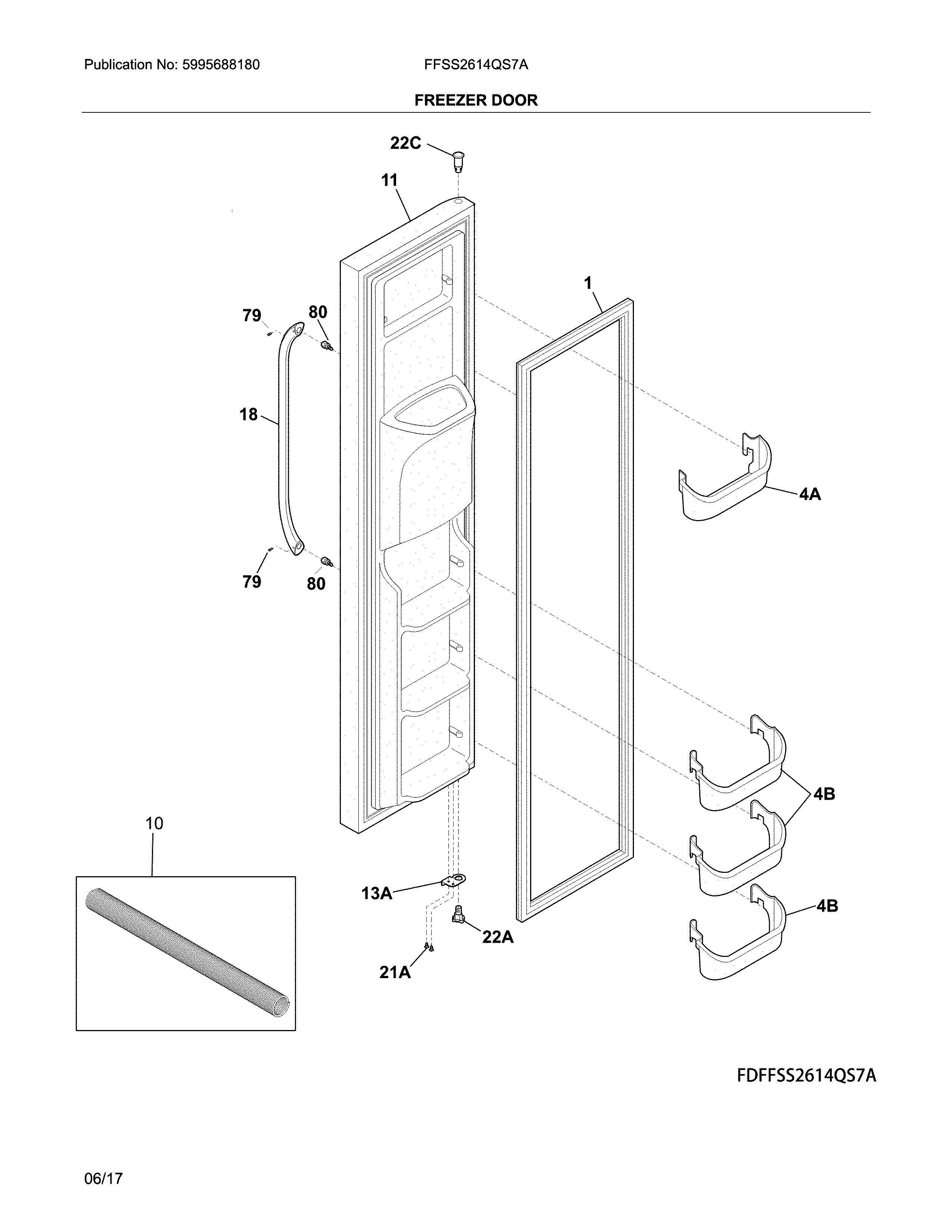 Freezer door
