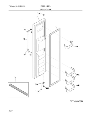 Freezer door