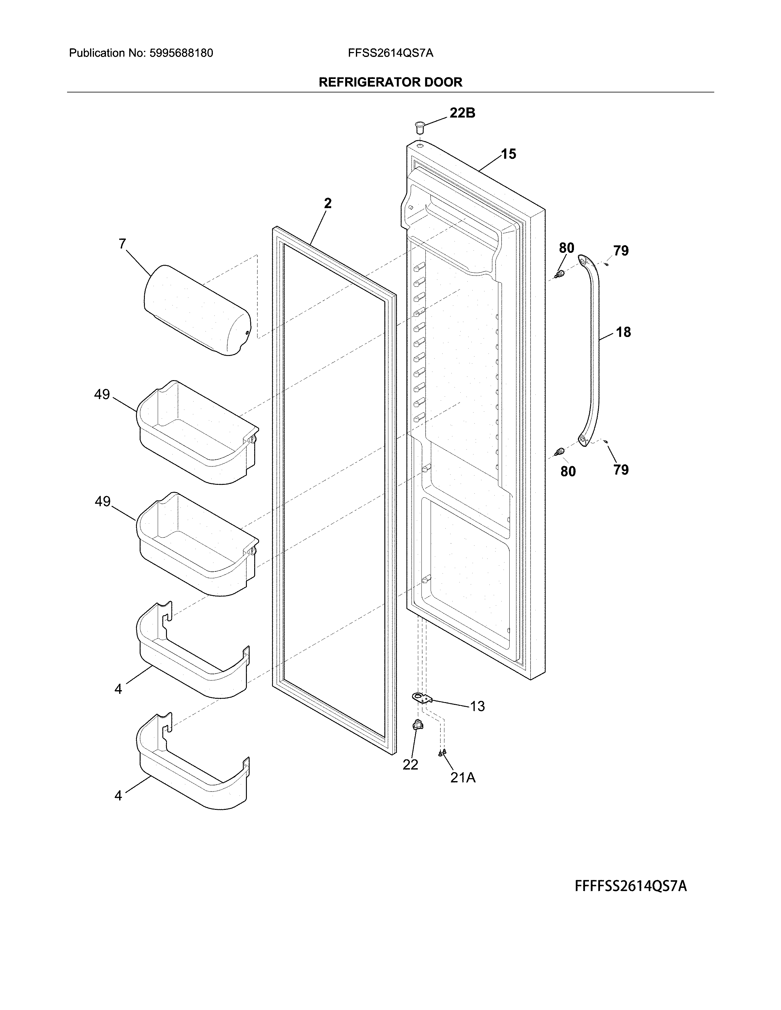 Refrigerator door