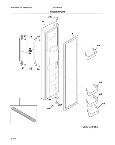Freezer door