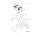 Frigidaire CFEF3016LWJ top drawer diagram