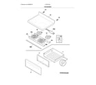 Frigidaire CFEF3018LBK top/drawer diagram