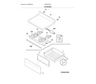 Crosley CRE3875PWD top/drawer diagram