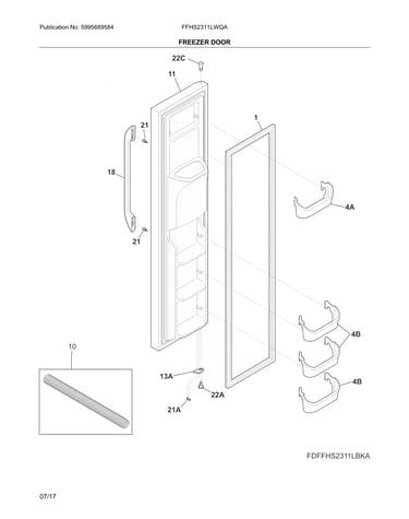 Freezer door