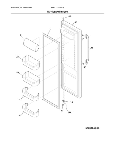 Refrigerator door