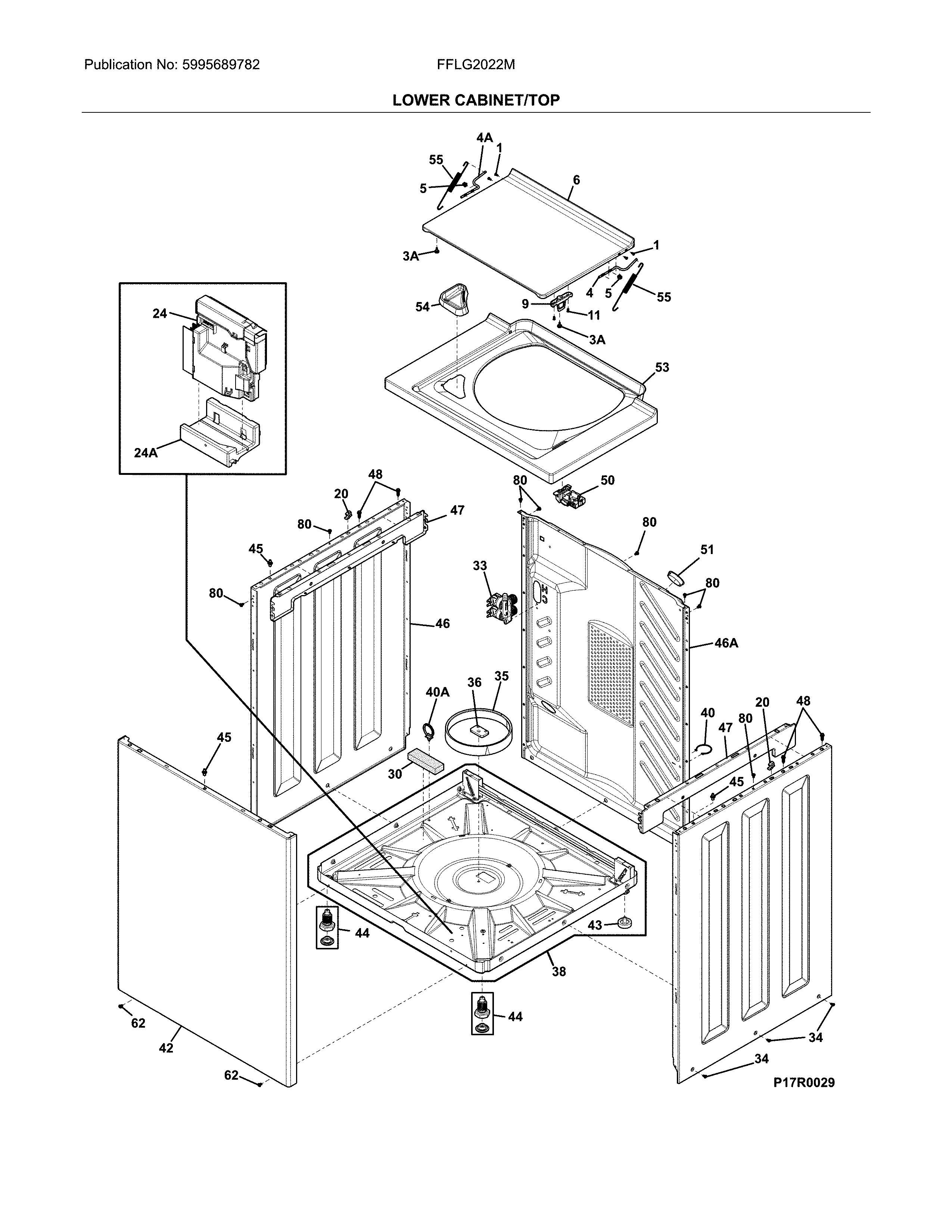 Lower cabinet/top