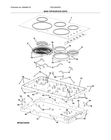 Main top/surface units