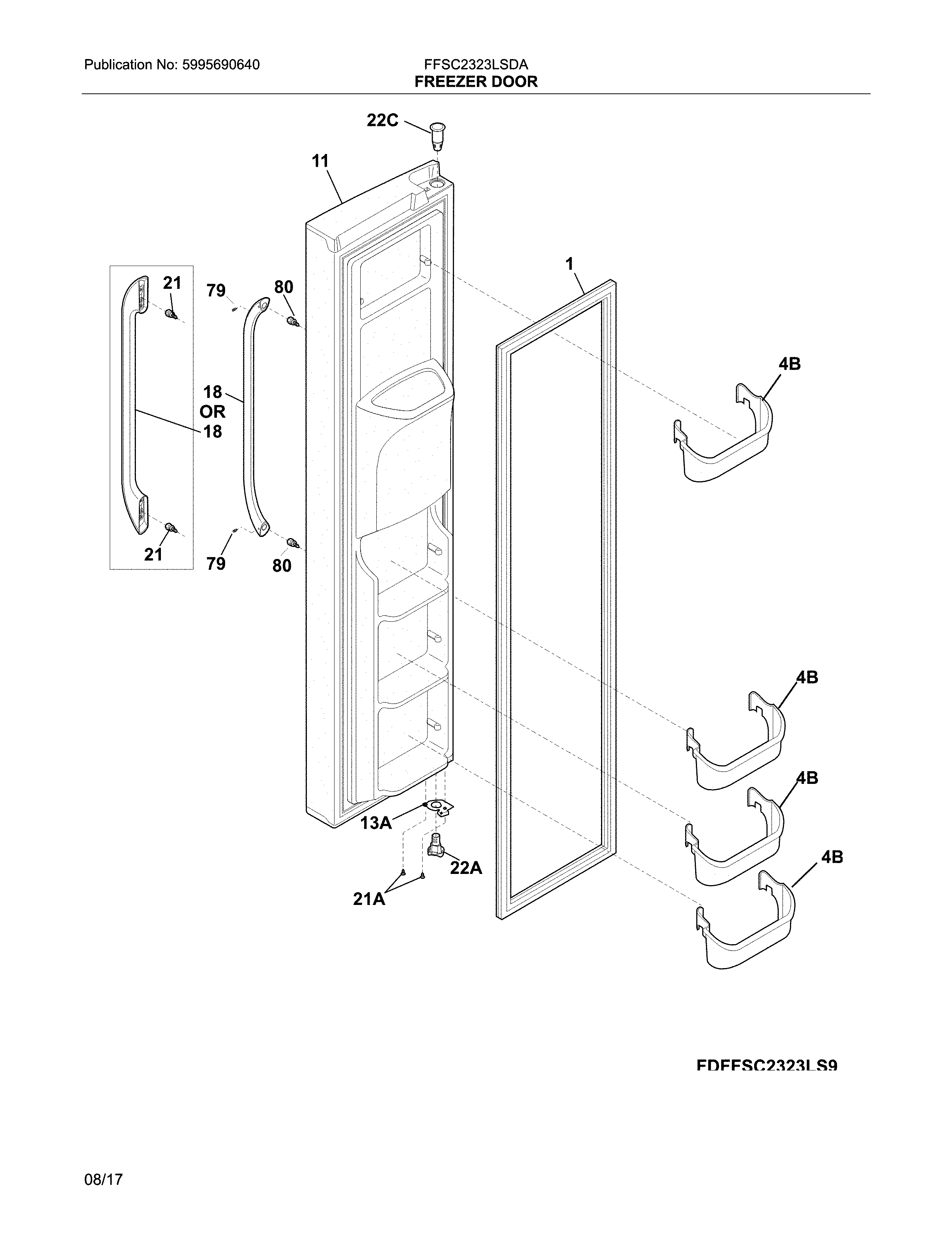 Freezer door