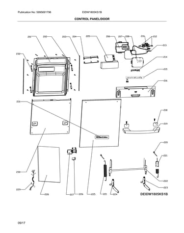 Control panel/door