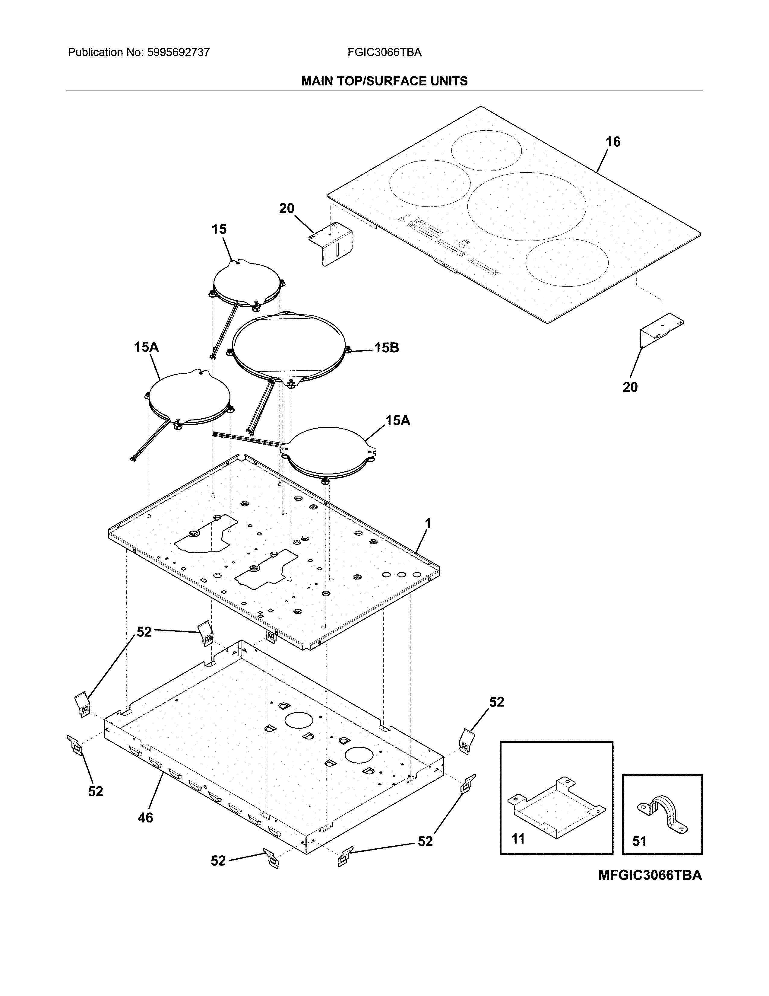 Maintop/surface units
