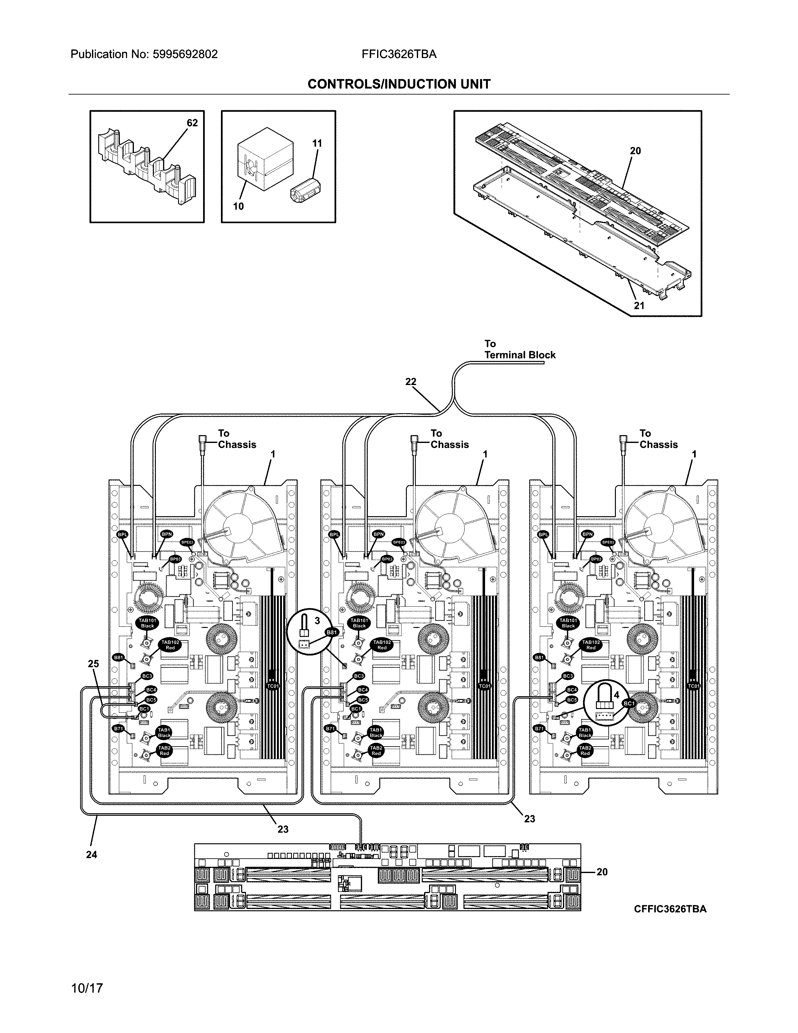 CONTROLS/INDUCTION UNIT