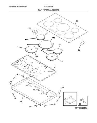 Main top/surface units