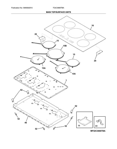 Main top/surface units