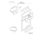 Frigidaire FFHX2325TM0 ice & water dispenser diagram