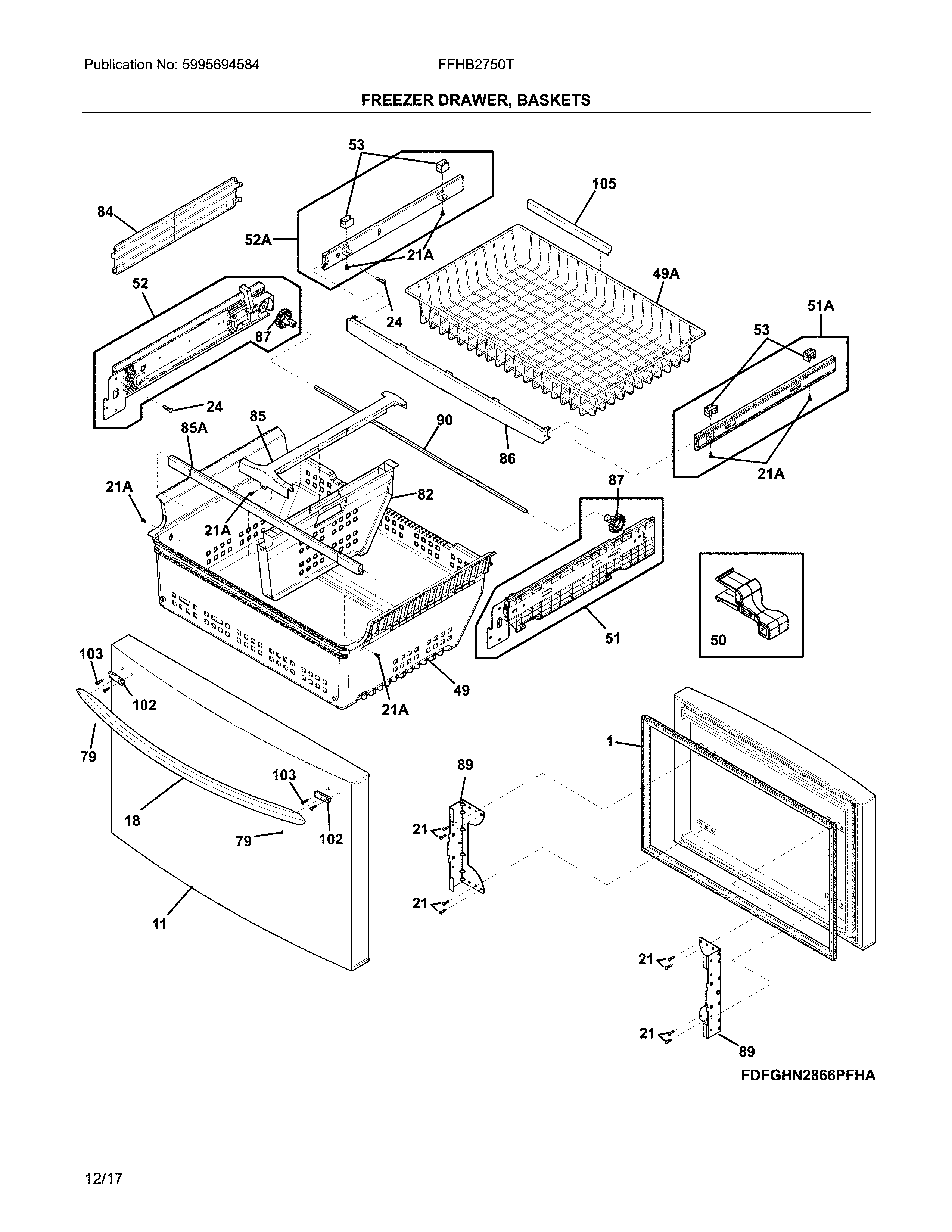 FREEZER DRAWER, BASKETS