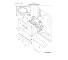 Frigidaire FFHB2750TE1 controls & ice dispenser diagram