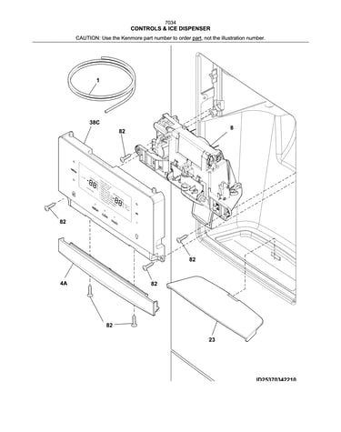 Controls & ice dispenser