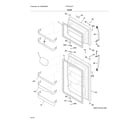 Frigidaire FFTR1621TW1 doors diagram