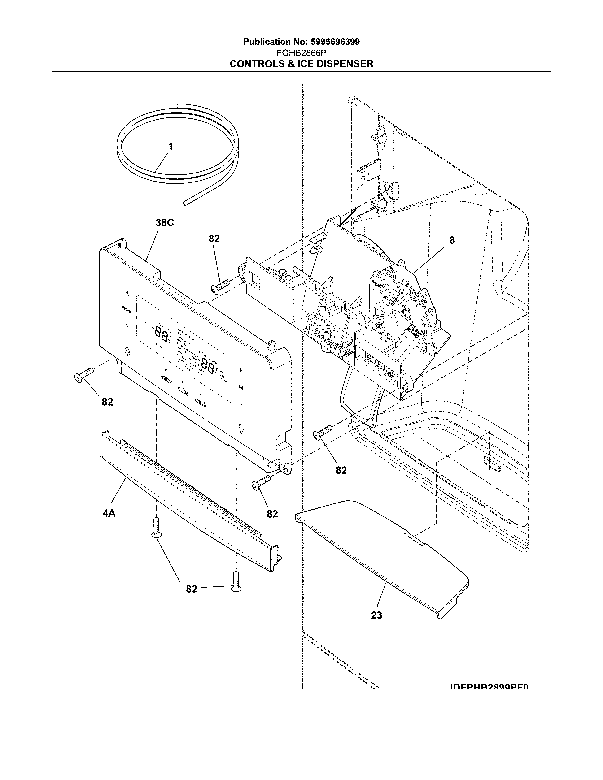 Controls & ice dispenser