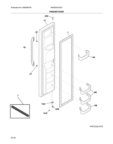 Freezer door