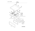Frigidaire FFEF3018LBH top/drawer diagram