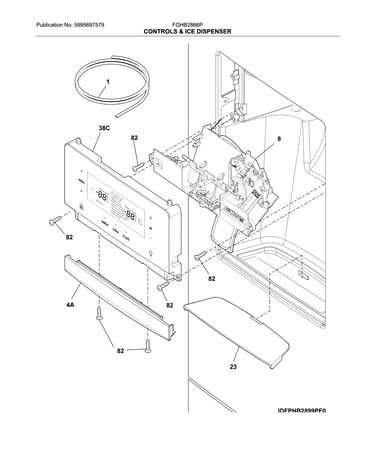 Controls & ice dispenser