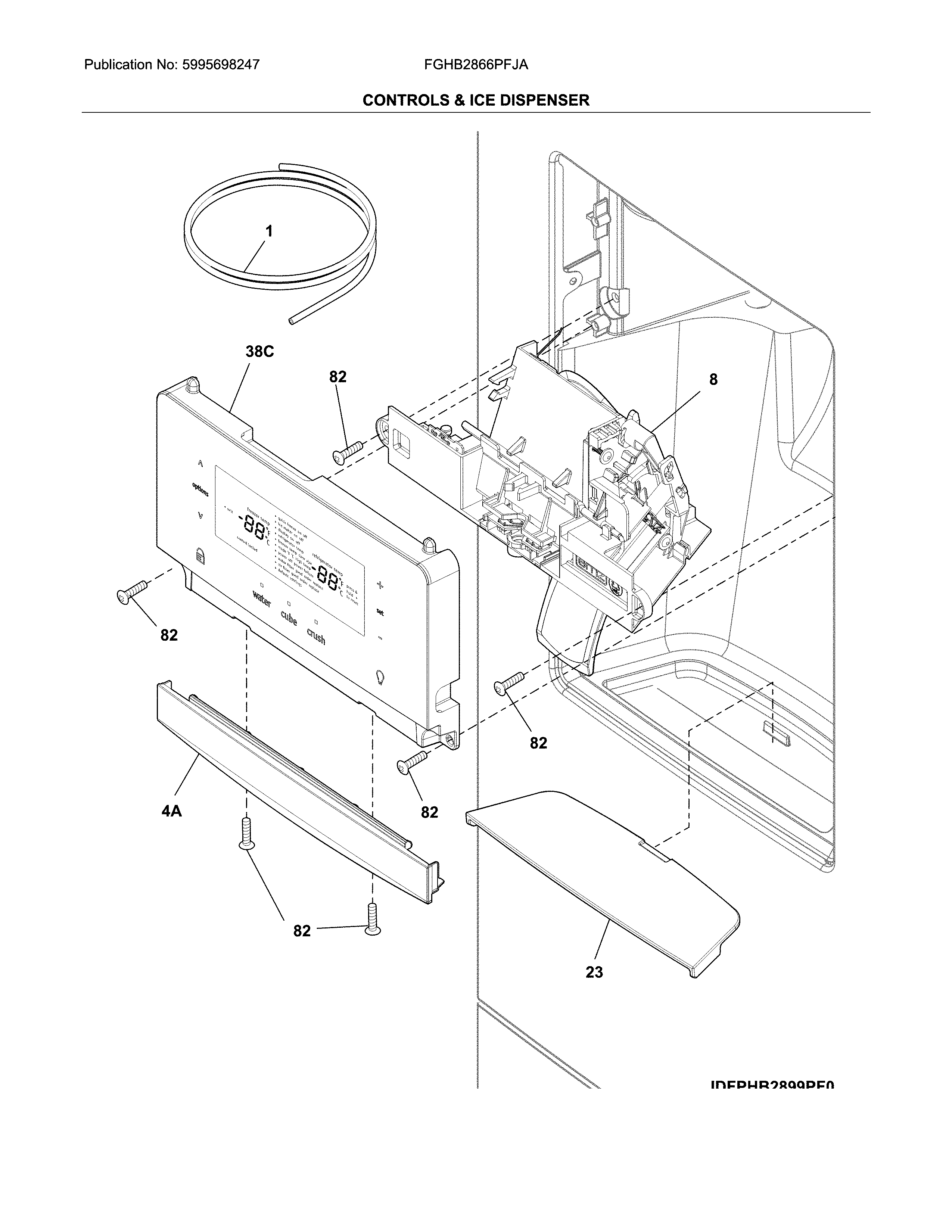 Controls & ice dispenser