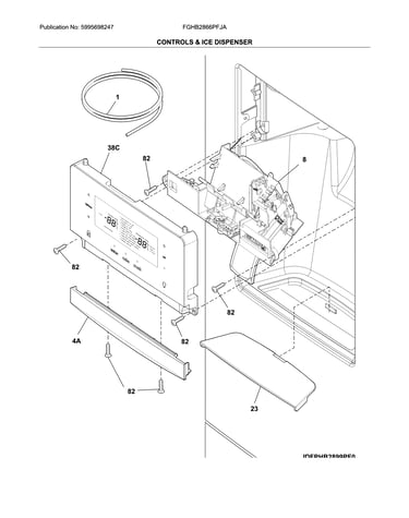 Controls & ice dispenser