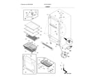 Frigidaire FFFH21F6QWC cabinet diagram