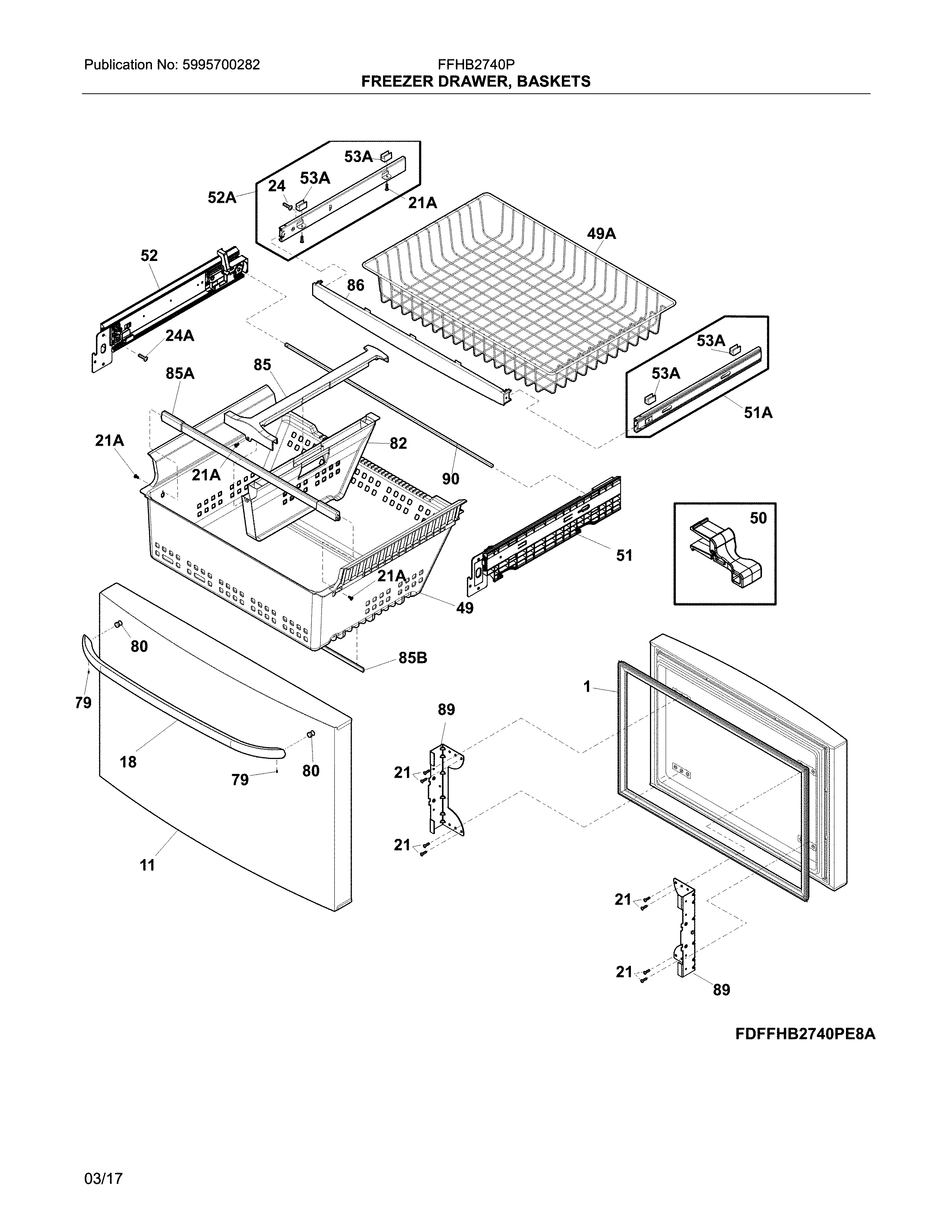 FREEZER DRAWER, BASKETS