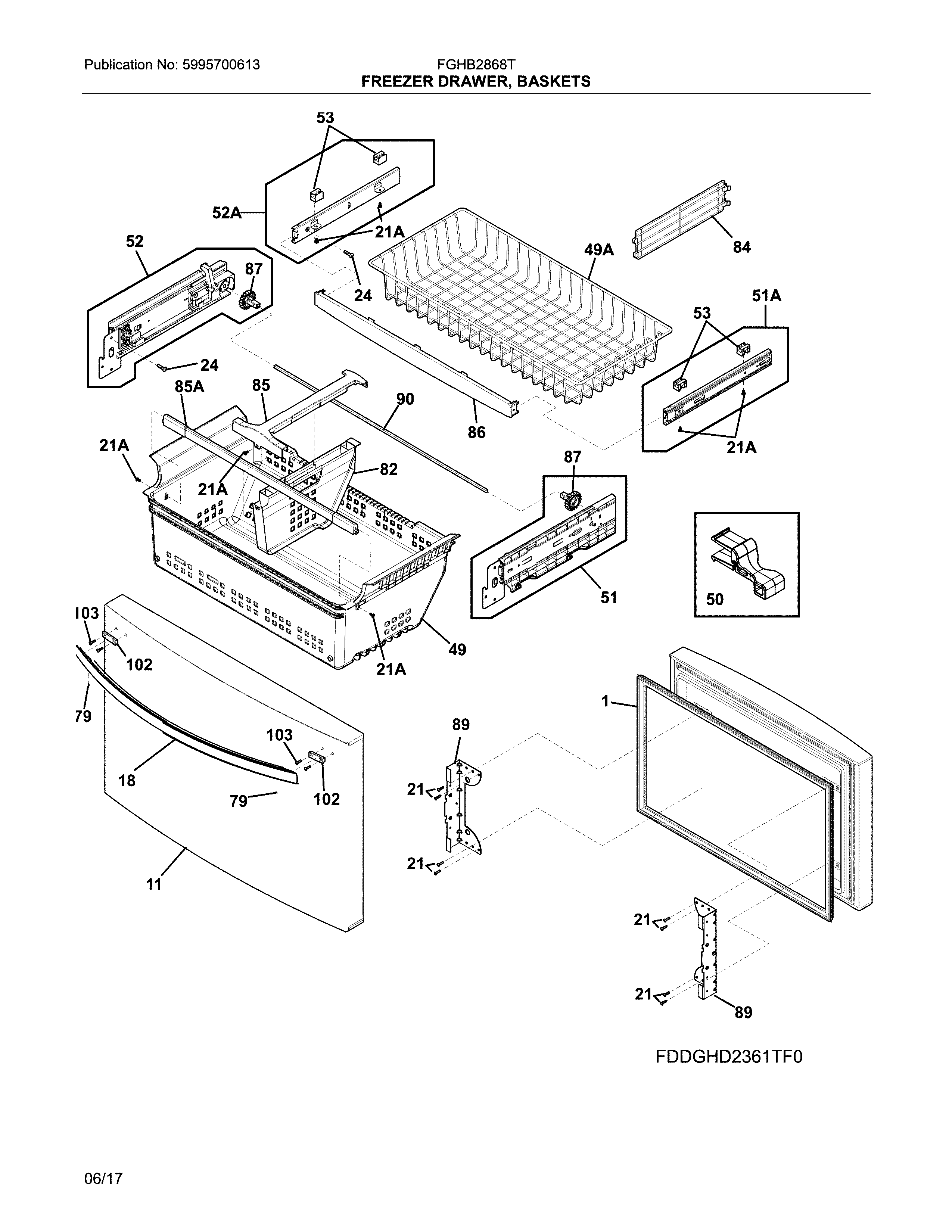 FREEZER DRAWER, BASKETS