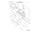 Frigidaire FGHB2868TE0 controls & ice dispenser diagram
